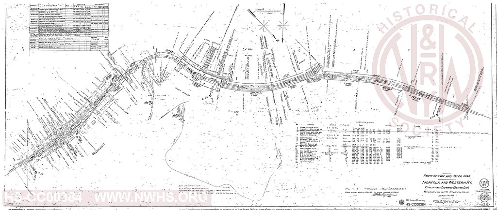 Right-of-Way and Track Map, Cincinnati District (Scioto Div), Station 422+40 to Station 528+00