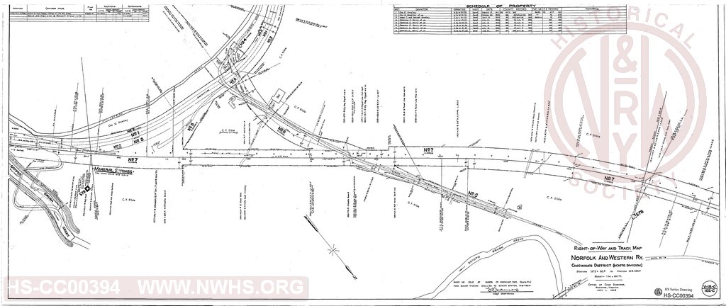 Right-of-Way and Track Map, Cincinnati District (Scioto Div), Station 1372+80 to Station 1415+80