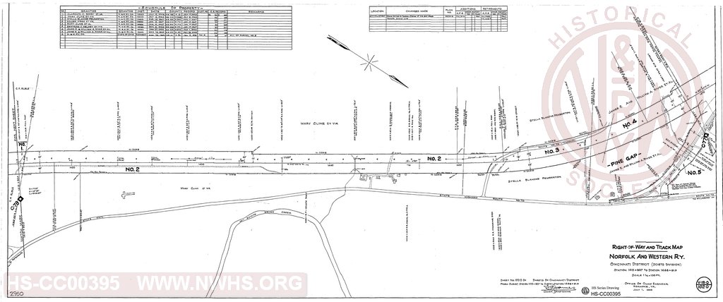 Right-of-Way and Track Map, Cincinnati District (Scioto Div), Station 1415+80 to Station 1468+61.3