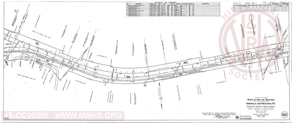 Right-of-Way and Track Map, Cincinnati District (Scioto Div), Station 1468+61.3 to Station 1521+38