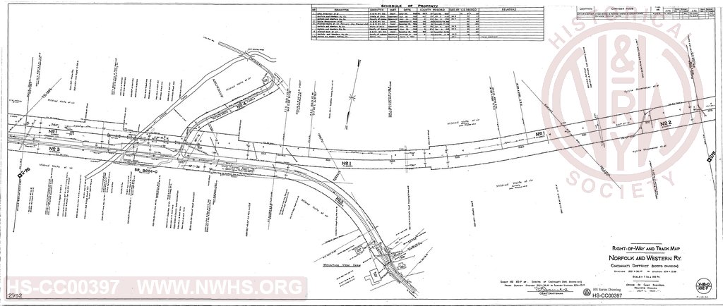Right-of-Way and Track Map, Cincinnati District (Scioto Div), Station 1521+38 to Station 1574+17.89