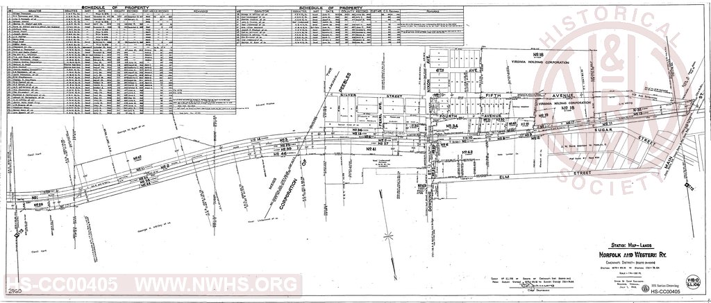 Right-of-Way and Track Map, Cincinnati District (Scioto Div), Station 1678+99.16 to Station 1731+78.64
