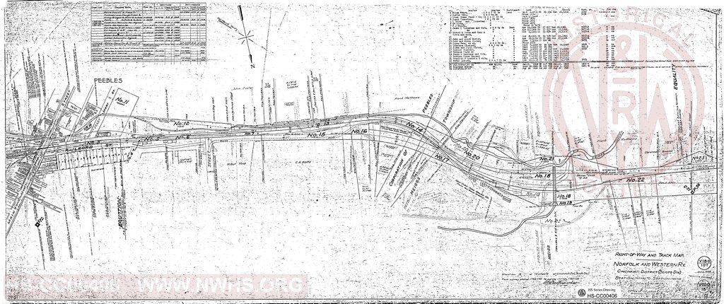 Right-of-Way and Track Map, Cincinnati District (Scioto Div), Station 1742+40 to Station 1795+20