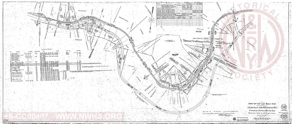 Right-of-Way and Track Map, Cincinnati District (Scioto Div), Station 1795+20 to Station 1900+80