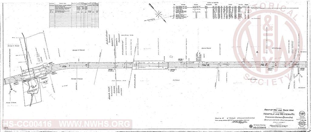 Right-of-Way and Track Map, Cincinnati District (Scioto Div), Station 2587+20 to Station 2640+00