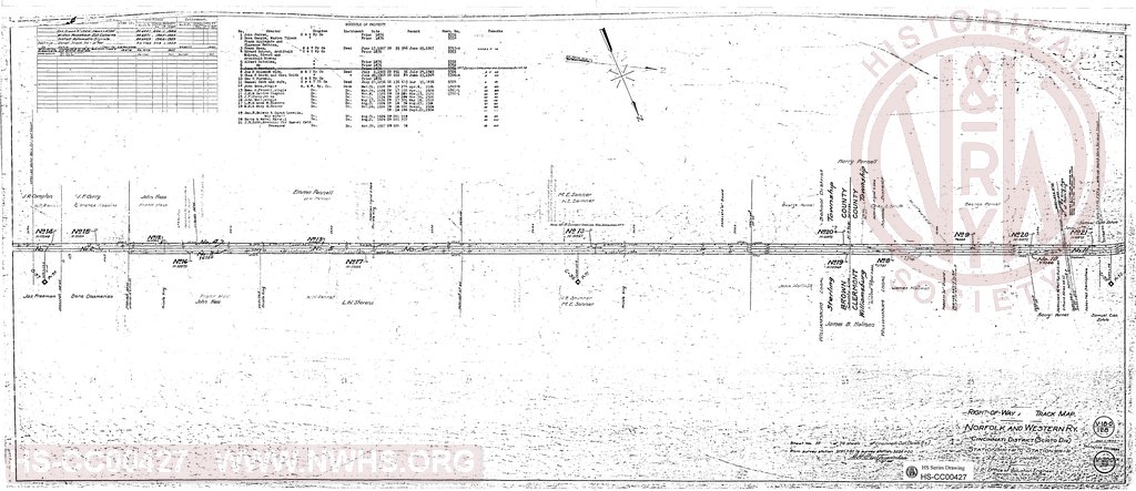 Right-of-Way and Track Map, Cincinnati District (Scioto Div), Station 3590+40 to Station 3696+00