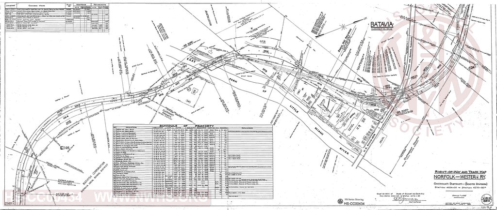 Right-of-Way and Track Map, Cincinnati District (Scioto Div), Station 4224+00 to Station 4276+80