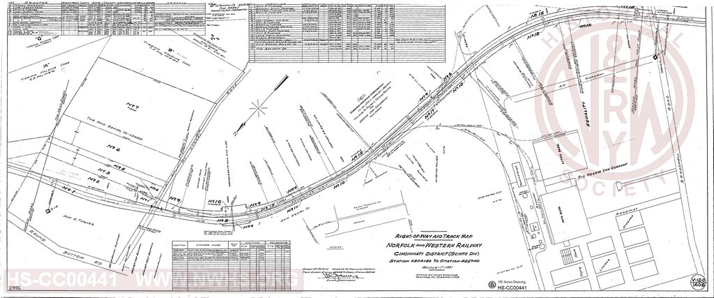 Right-of-Way and Track Map, Cincinnati District (Scioto Div), Station 4804+80 to Station + 4857+60
