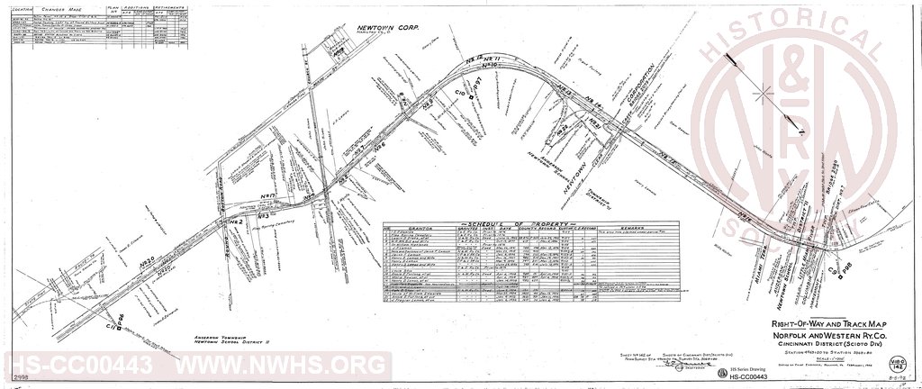 Right-of-Way and Track Map, Cincinnati District (Scioto Div), Station 4963+20 to Station 5068+80