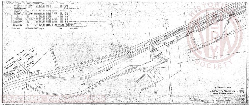 Right-of-Way and Track Map, Cincinnati District (Scioto Div), Station 5068+80 to Station 5121+60