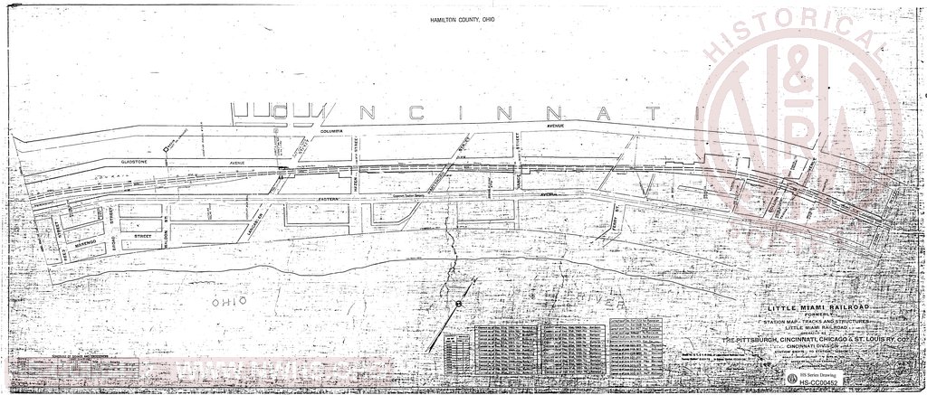 Right-of-Way and Track Map, Little Miami Railroad., Station 6183+75 to Station 6236+56