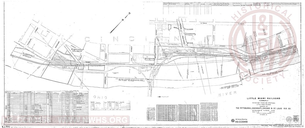 Right-of-Way and Track Map, Little Miami Railroad., Station 6289+36 to Station 44+26