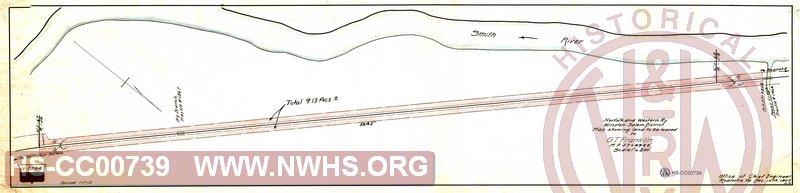 N&W Rwy Winston-Salem District, Map showing Land to be Leased to G.T. Franklin MP 57+4922'