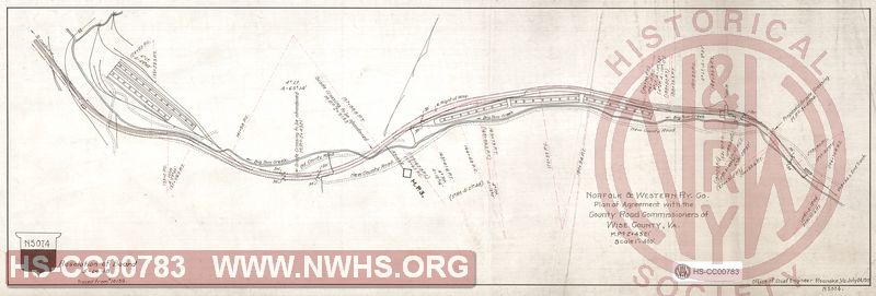 N&W Ry Co, Plan of agreement with the county road commissioners of Wise County, Va, MP C2+4321'