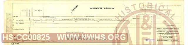 Request of Town of Windsor for Easement for Secondary Road, MP N33+4830', Windsor VA