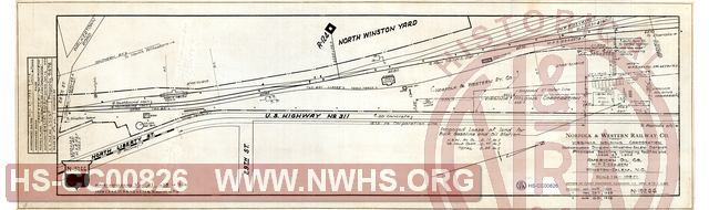 N&W Rwy and Virginia Holding Corp, Proposed Gasoline Unloading Facilities and Lease of Land to American Oil Co.,MP R123+4274', Winston-Salem NC