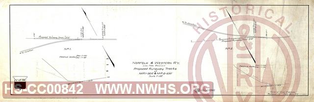N&W Rwy, Lick Fork Branch, Proposed Runaway Tracks, MP 1+300' & MP2+290'