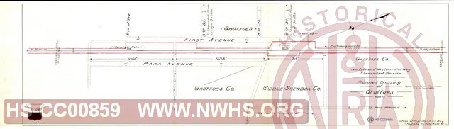 N&W Rwy, Shenandoah Div. Proposed Crossing at Grottoes