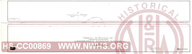 N&W Rwy, Proposed Passing Sidings at Juniper