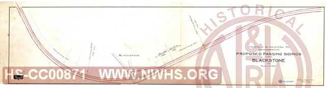 N&W Rwy, Proposed Passing Sidings at Blackstone