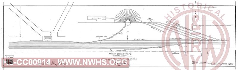 N&W R'y, Norfolk Div, Proposed Round House Track at Crewe