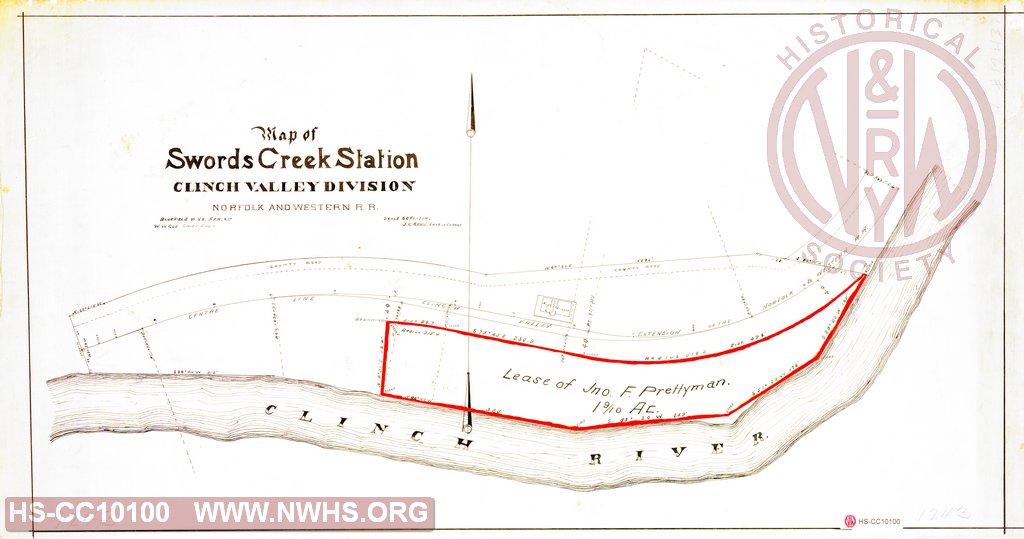 Map of Swords Creek Station, Clinch Valley Division