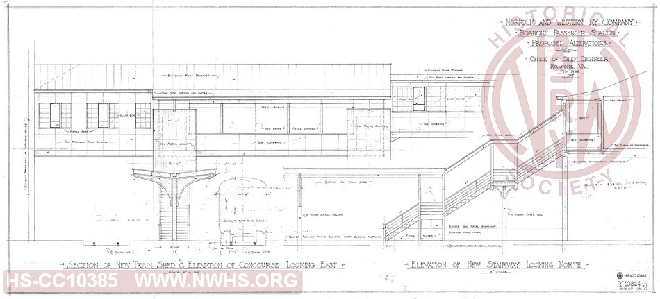 Proposed Alterations, Roanoke Passenger Station