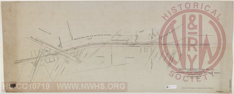 N&W Ry Co., Shenandoah Division, Proposed Engine Terminal Running Track, MP R237+3769.5 Hagerstown, Md