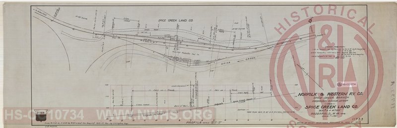N&W Ry Co., Spice creek branch proposed siding layout for Spice Creek Land Co. MP R0+4750