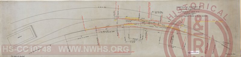 N&W Ry, Proposed double crossover at Walnut Cove, N.C., MP R108+3964