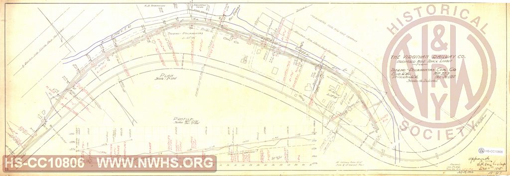 Proposed Mine Track Layout for Thermo-Pocahontas Coal Co., Bud WV. MP 371.3