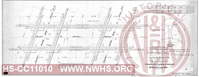 N&W Rwy Scioto Div., Plan of Crossing Frog for Crossing of Columbus, Hockng Valley & Toledo RR at Valley Crossing OH.