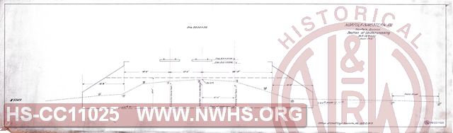 N&W Rwy Norfolk Division, Section at Undercrossing, MP 176+1173'