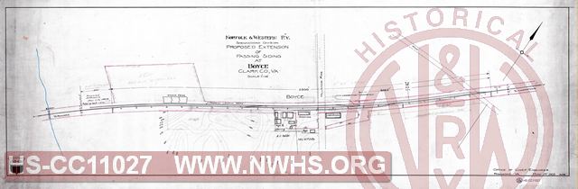 Proposed Extension of Passing Siding at Boyce, VA, N&W Rwy Shenandoah Division