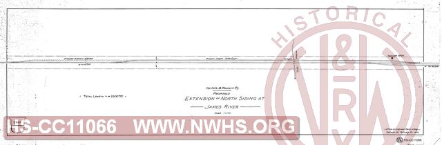 N&W R'y, Proposed extension of North Siding at James River