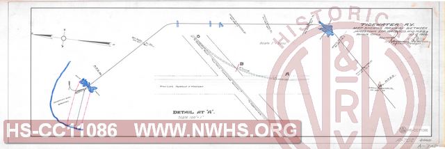 Tidwwater Ry. Map Showing Railway Between Jamestown Exp. Grounds and MP 9.9, Norfolk VA