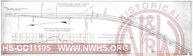 The Virginian Railway Co., Piney Creek Extension of the Winding Gulf Br, Mine track layout for the Lillybrook Coal Co., Operation No 2, MP 30.9