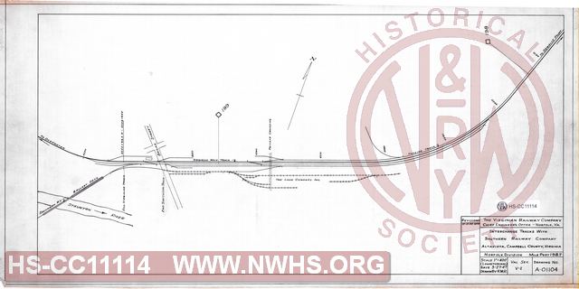 VGN Railway, Interchange Tracks with Southern Railway Company, Altavista, Campbell County VA, MP 198.7