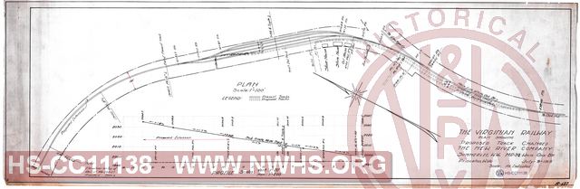 The Virginian Railway, Plan showing proposed track changes The New River Company, Summerlee, W.Va MP 3.8 White Oak Br