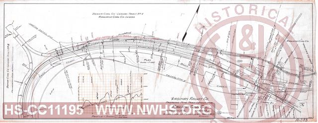 Virginian Railway Co, Proposed mine track layout for Ragland Coal Co., Pemberton, W.Va, MP 23.6 W.G.Br