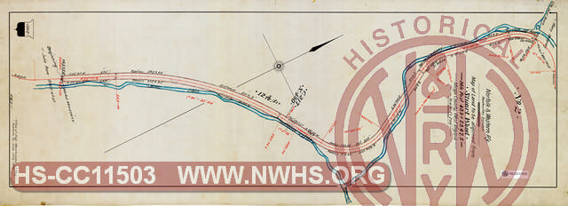 N&W R'y, Pocahontas Division, Map of land to be acquired from Stuart Wood, MP 489+2347.5', Mingo County, West Virginia