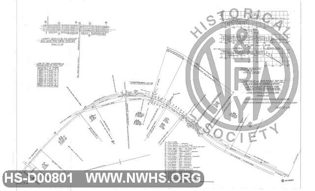 Sketch showing Derailment of Train No. 86 with Class A 1205 on Feb. 9, 1957 at Chattaroy WV