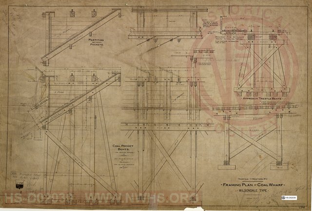 N&W Rwy - Framing Plan of Coal Wharf - Wilsondale Type