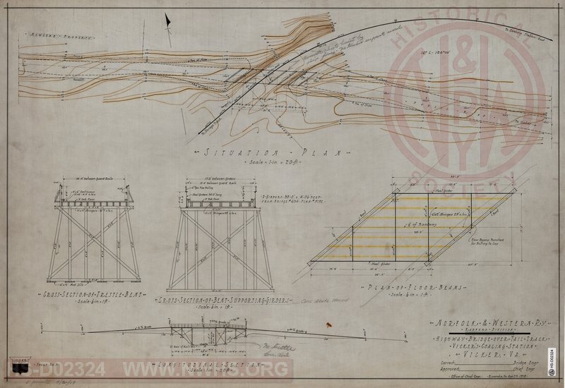 Sheet 5, Highway Bridge Over Tail Track,Vicker's Coaling Station, Vicker VA