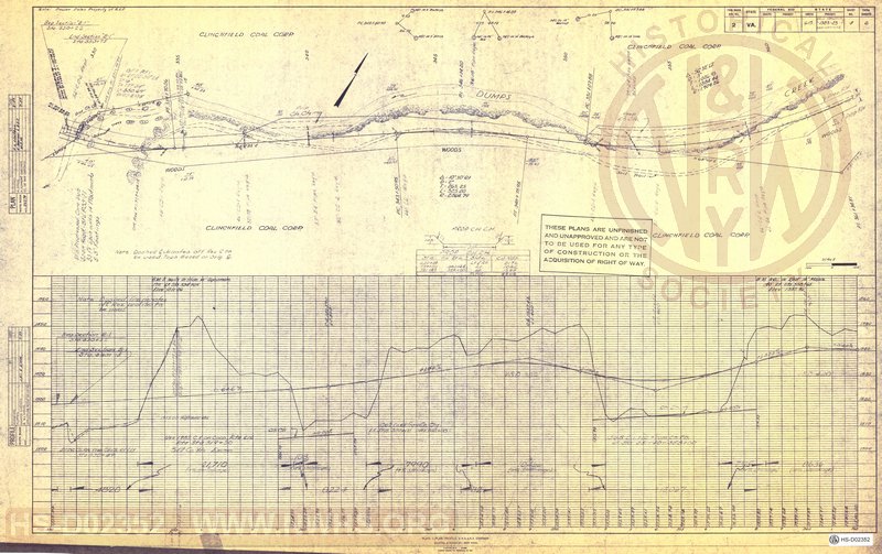Plan and Profile of Proposed State Highway, Russell County, VA. Sheet 4 of 6 - Plan and Profile