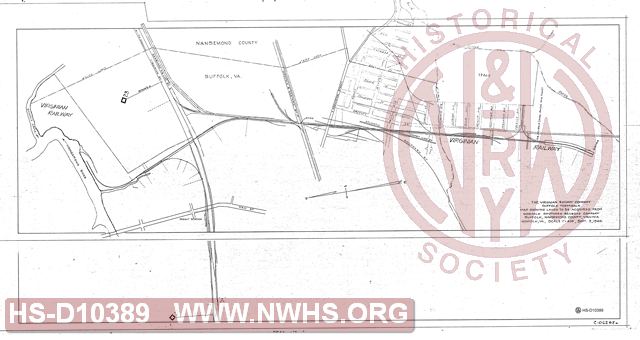 VGN Suffolk Terminals, Map showing lands to be acquired from Norfolk Southern Railroad Company