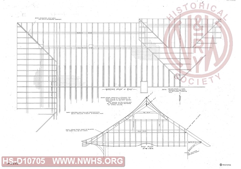 Roof Plan for Depot at Portsmouth, OH