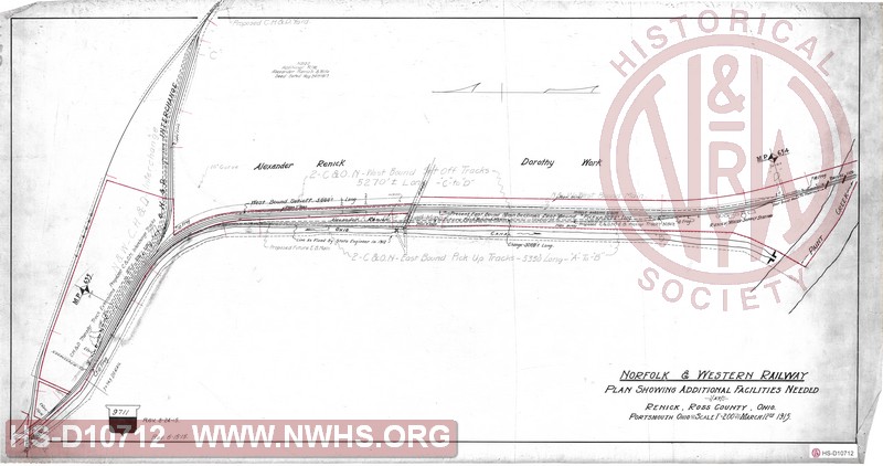 Plan Showing Additional Facilities Needed at Renick, Ross County, Ohio