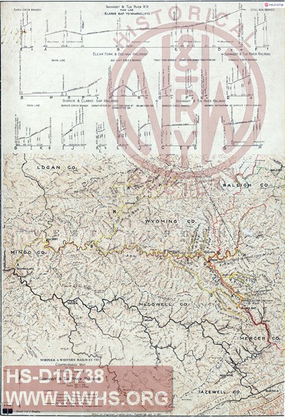 Comprehensive Map of the Territory Tributary to the Guyandot & Tug River Railroad