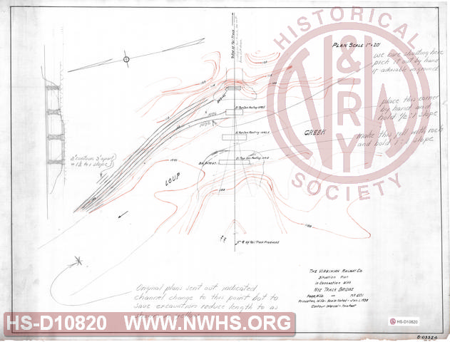 The Virginian Railway, Situation plan in connection with Wye track bridge, Page, W.VA M.P. 427.1